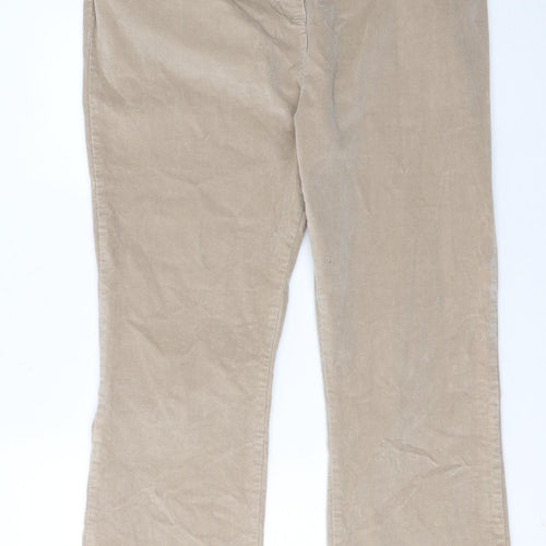 Cotton Traders Women's Beige Corduroy Chino Trousers Size 18