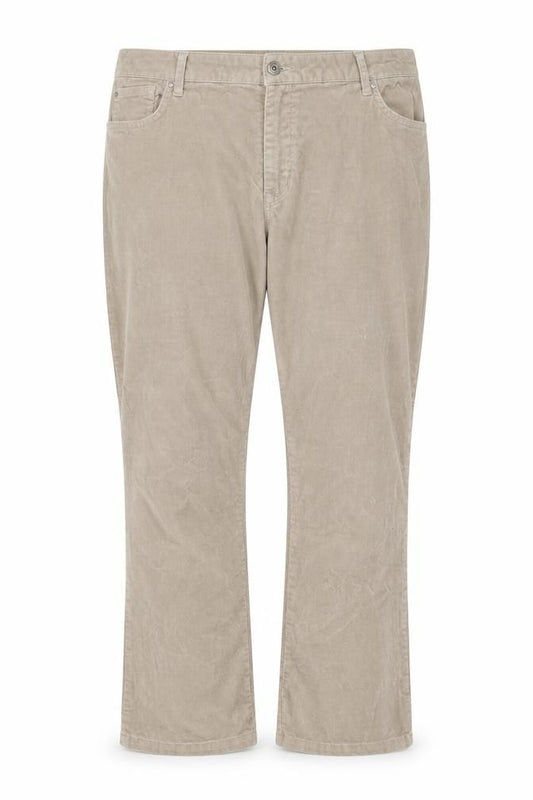 Front view of Cotton Traders Women's Beige Corduroy Chino Trousers, size 18