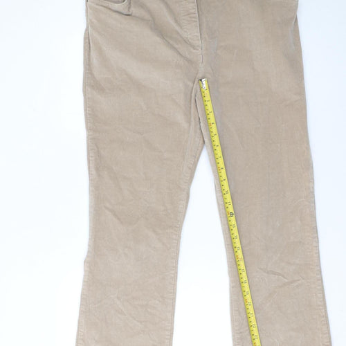 Cotton Traders Women's Beige Corduroy Chino Trousers Size 18