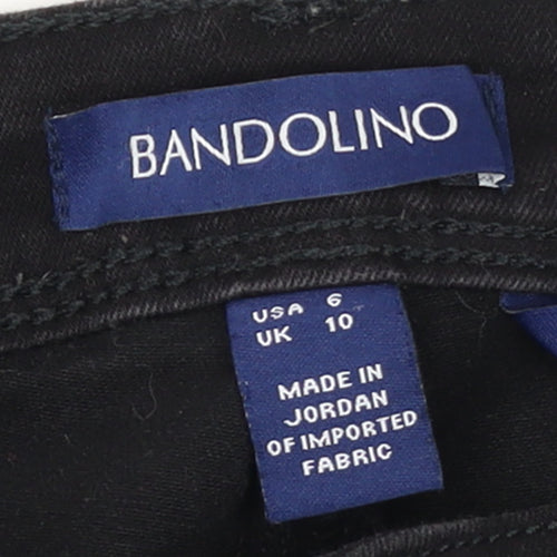 Bandolino Womens Black Skinny Jeans UK 10 Slim Fit Stretch Denim