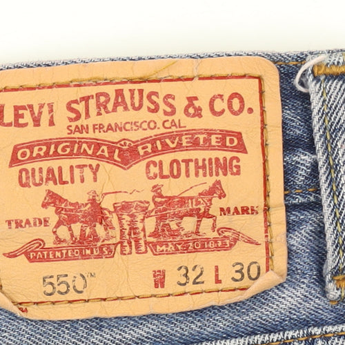 Levi's 550 Women's Blue Relaxed Fit Straight Leg Jeans Size 14