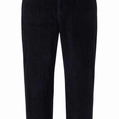 Marks and Spencer Men's Blue Corduroy Regular Fit Trousers 36W 33L