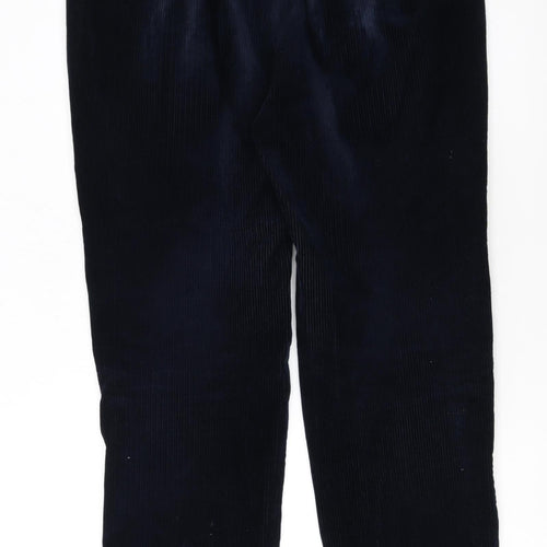 Marks and Spencer Men's Blue Corduroy Regular Fit Trousers 36W 33L