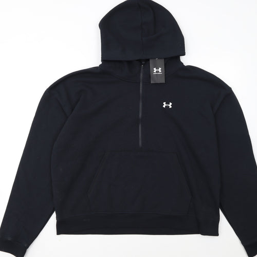 Under Armour Womens Black XL 1/2 Zip Hooded Sweatshirt