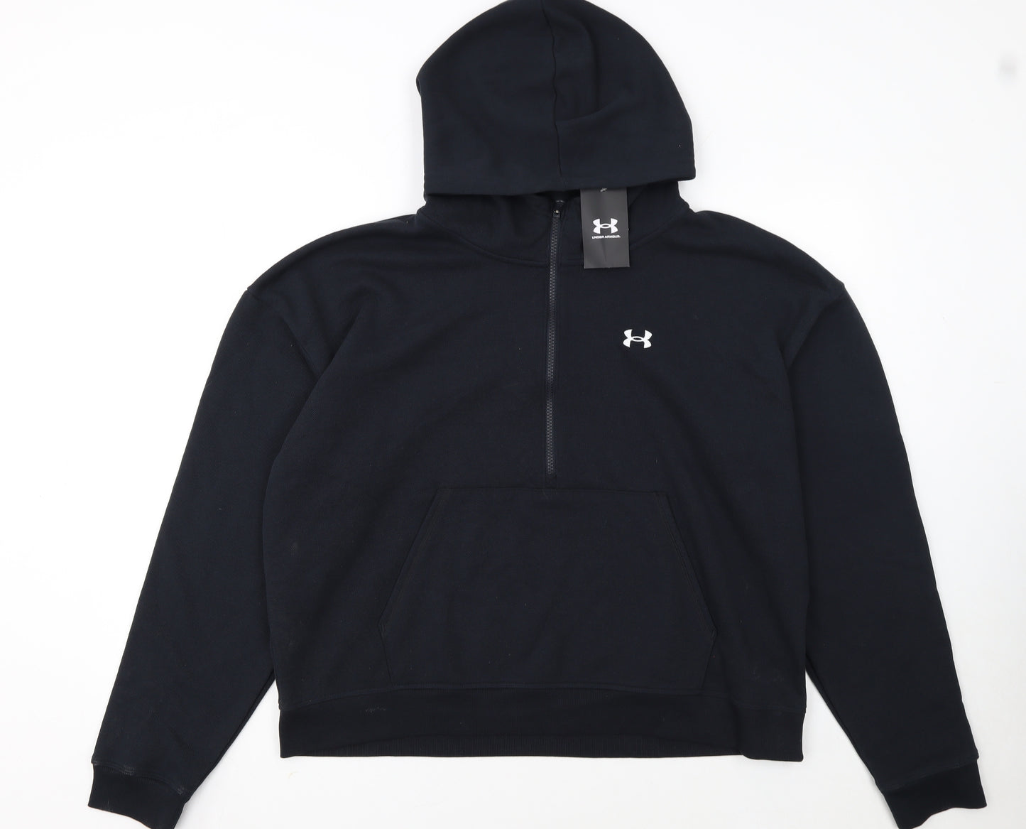 Under Armour Womens Black XL 1/2 Zip Hooded Sweatshirt