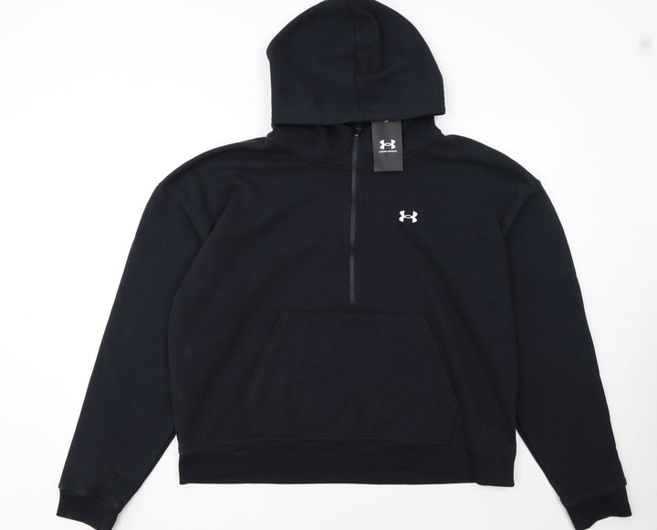 Under Armour Womens Black XL 1/2 Zip Hooded Sweatshirt