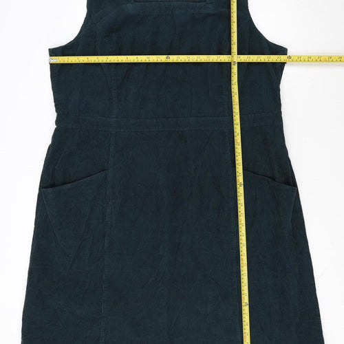 Seasalt Cornwall Women Blue Cotton Corduroy Pinafore Dress UK 24