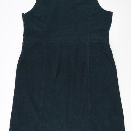 Seasalt Cornwall Women Blue Cotton Corduroy Pinafore Dress UK 24