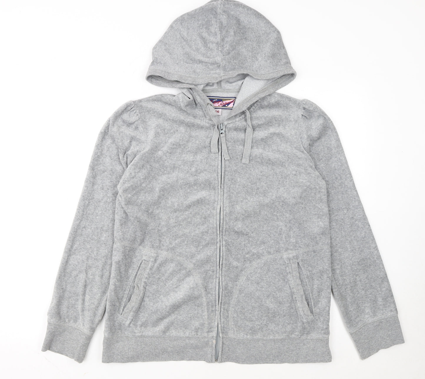 Next Women Grey Size 16 Full Zip Hoodie Cotton Blend