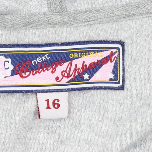Next Women Grey Size 16 Full Zip Hoodie Cotton Blend