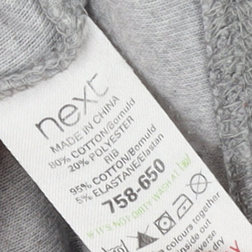 Next Women Grey Size 16 Full Zip Hoodie Cotton Blend