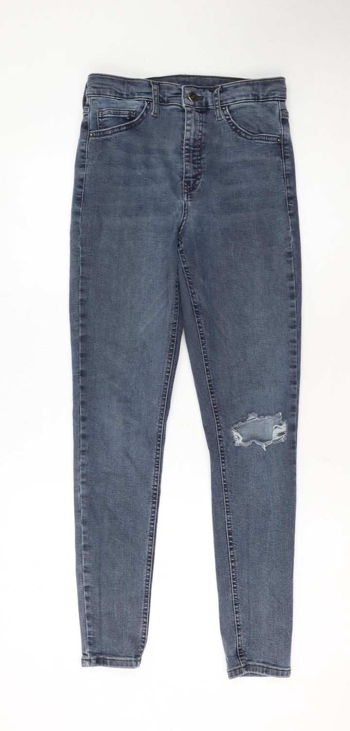Topshop Women’s Blue High Rise Skinny Jeans Size 10 W28 L32