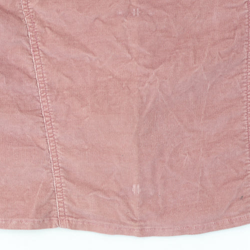 Agenda Womens Pink Corduroy Zip Jacket Size 20 Collared Cotton Blend