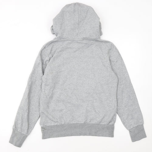 Puma Womens Grey Hoodie UK 12 Pullover Logo Sweatshirt