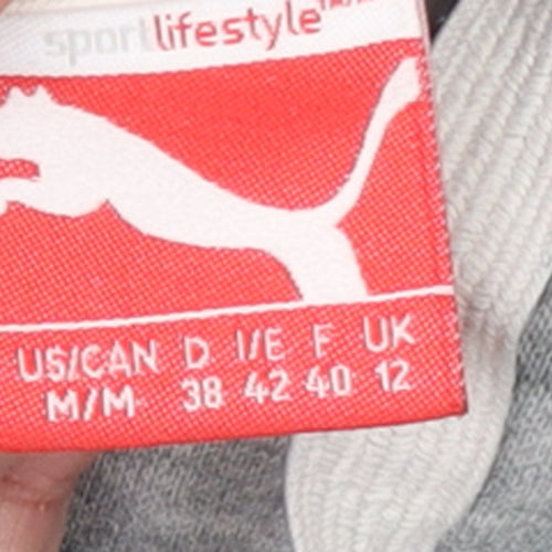 Puma Womens Grey Hoodie UK 12 Pullover Logo Sweatshirt