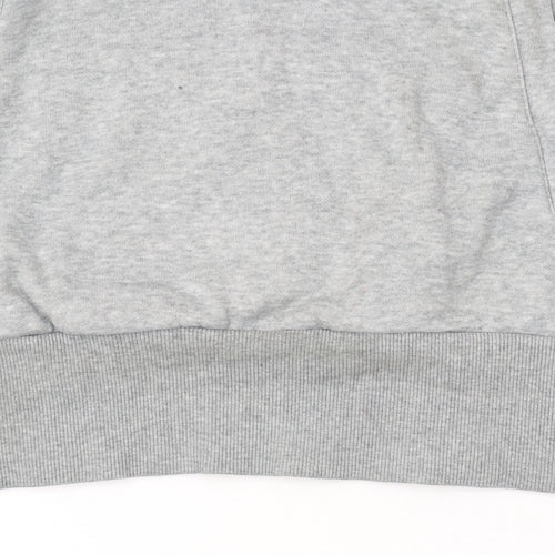 Puma Womens Grey Hoodie UK 12 Pullover Logo Sweatshirt