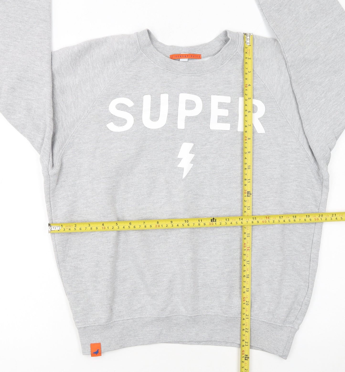 Sirens & Pirates Womens Grey Small Crew Neck Pullover Sweatshirt