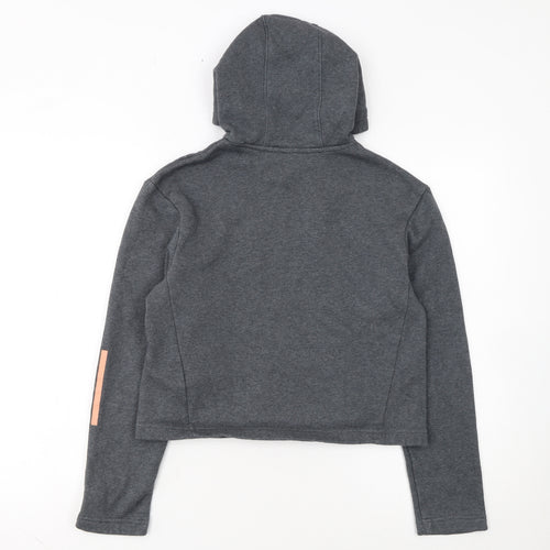 adidas Girls Grey Pullover Hoodie 12-13 Years Hooded Logo Sweatshirt