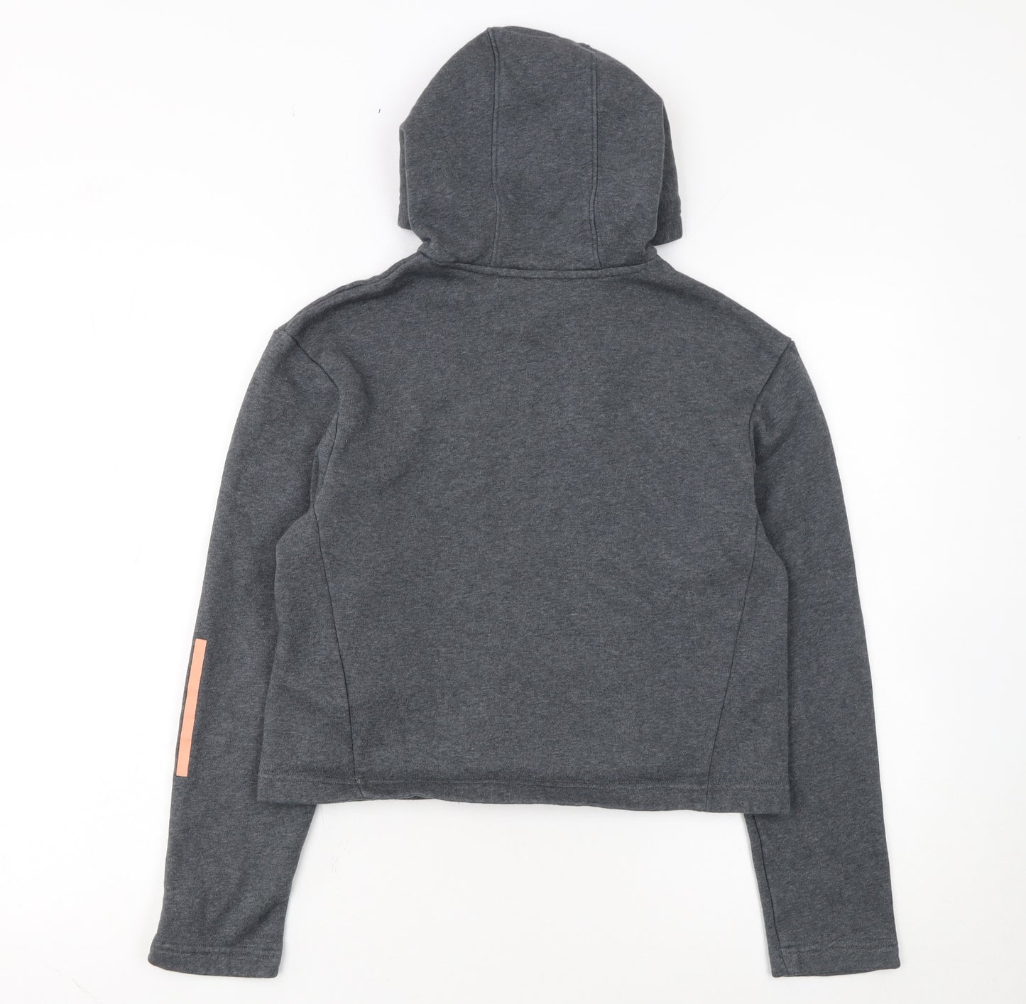 adidas Girls Grey Pullover Hoodie 12-13 Years Hooded Logo Sweatshirt