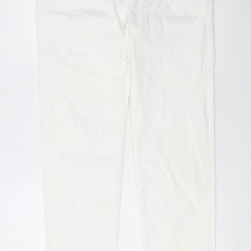Marks and Spencer Women’s White Sienna Straight Jeans Size 16 Regular Fit