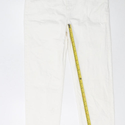 Marks and Spencer Women’s White Sienna Straight Jeans Size 16 Regular Fit