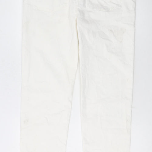 Marks and Spencer Women’s White Sienna Straight Jeans Size 16 Regular Fit