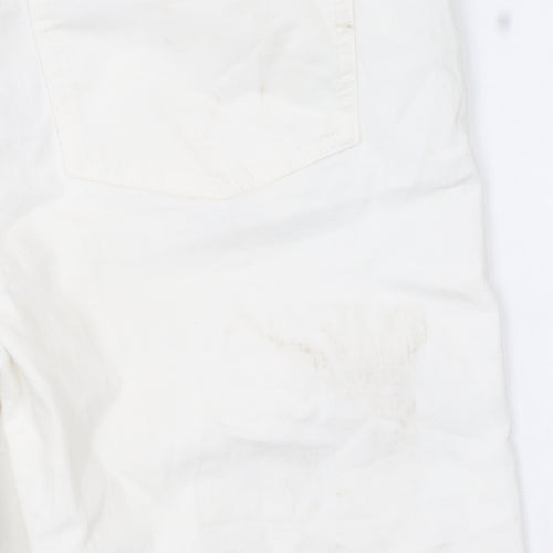Marks and Spencer Women’s White Sienna Straight Jeans Size 16 Regular Fit