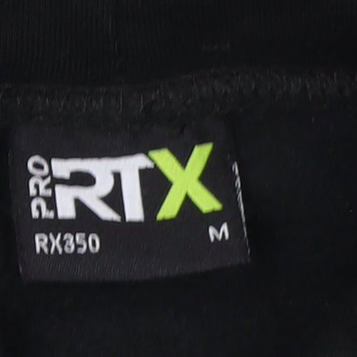 PRO RTX Men's Black Pullover Hoodie M Regular Fit Graphic Fleece