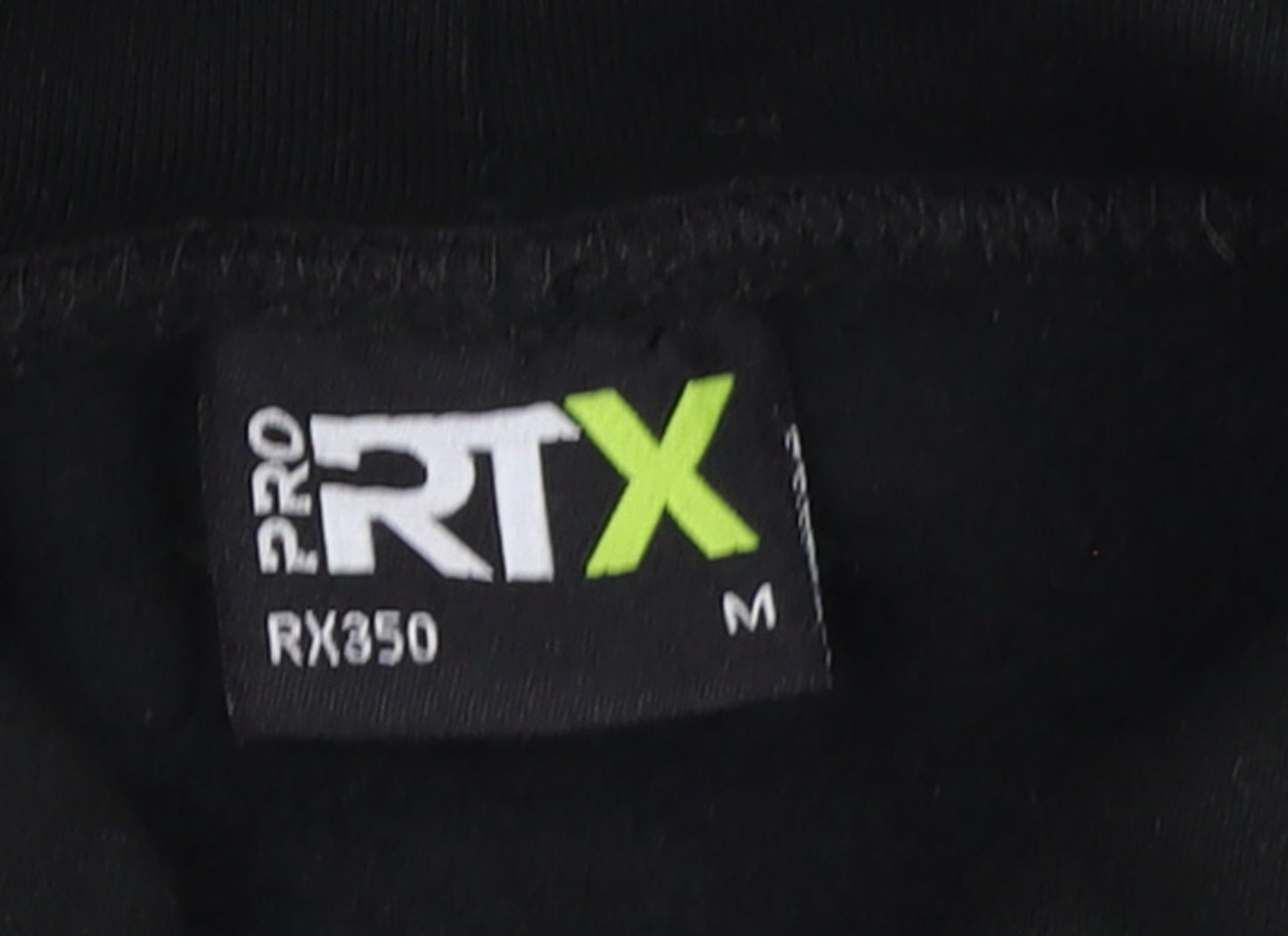 PRO RTX Men's Black Pullover Hoodie M Regular Fit Graphic Fleece