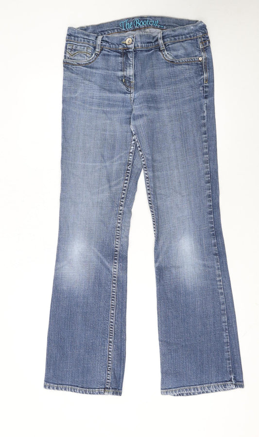 Next Women’s Blue Bootcut Jeans Size 14L Stretch Denim
