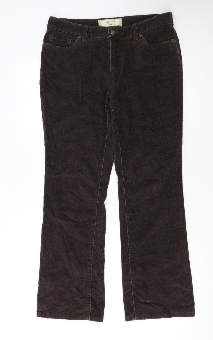 Sonoma Women’s Brown Corduroy Petite Chino Trousers Size 8P