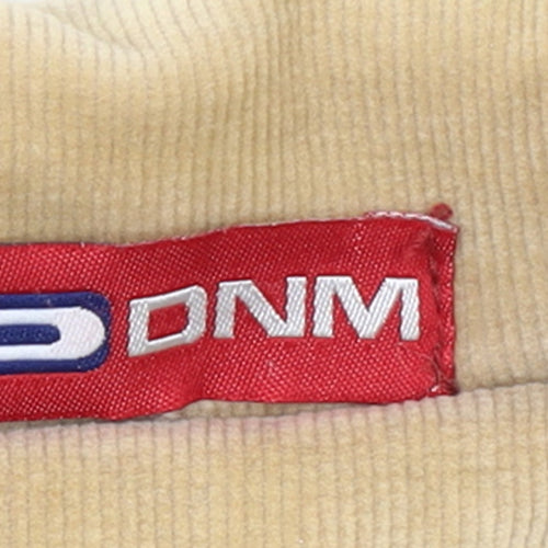 DNM Women’s Beige Corduroy Blazer Size 12 Regular Fit Single-Breasted Jacket