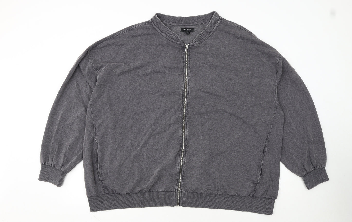 JD Williams Women Grey Size 16 Cotton Blend Full Zip Basic Jacket