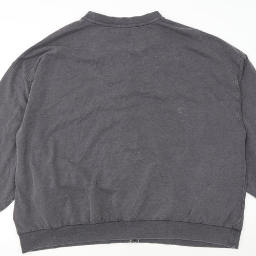 JD Williams Women Grey Size 16 Cotton Blend Full Zip Basic Jacket