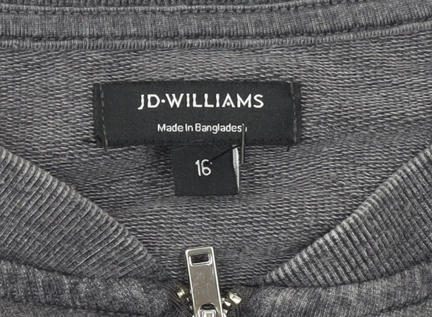 JD Williams Women Grey Size 16 Cotton Blend Full Zip Basic Jacket