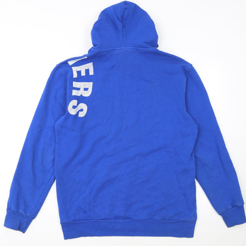 HTAFC Men's Blue Pullover Hoodie Medium Football Logo Sweatshirt
