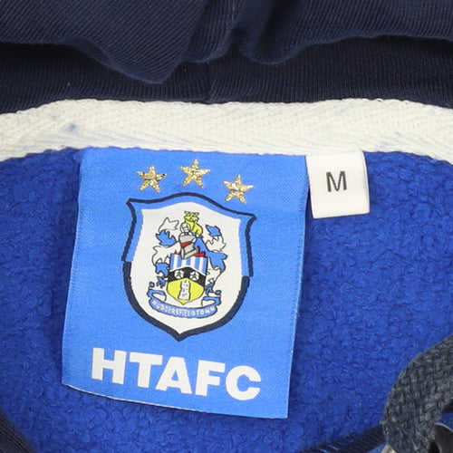 HTAFC Men's Blue Pullover Hoodie Medium Football Logo Sweatshirt