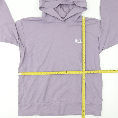 Emporio Armani EA7 Womens Purple Pullover Hoodie XL Cotton Casual