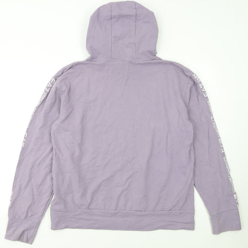 Emporio Armani EA7 Womens Purple Pullover Hoodie XL Cotton Casual