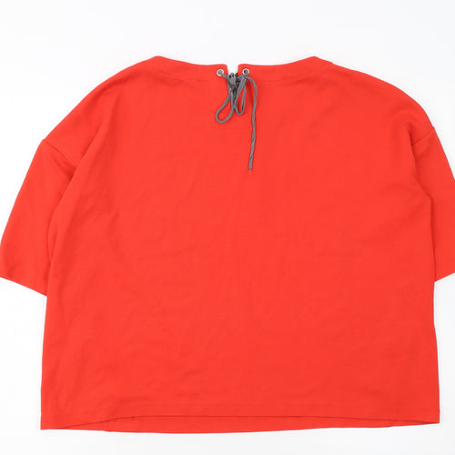 Betty Barclay Women Red Cotton Relaxed Button Blouse Size 14