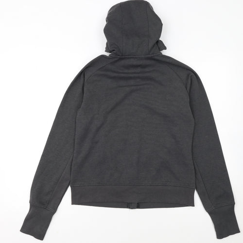 Crane Women's Grey Full Zip Hoodie Small Polyester Cotton Blend
