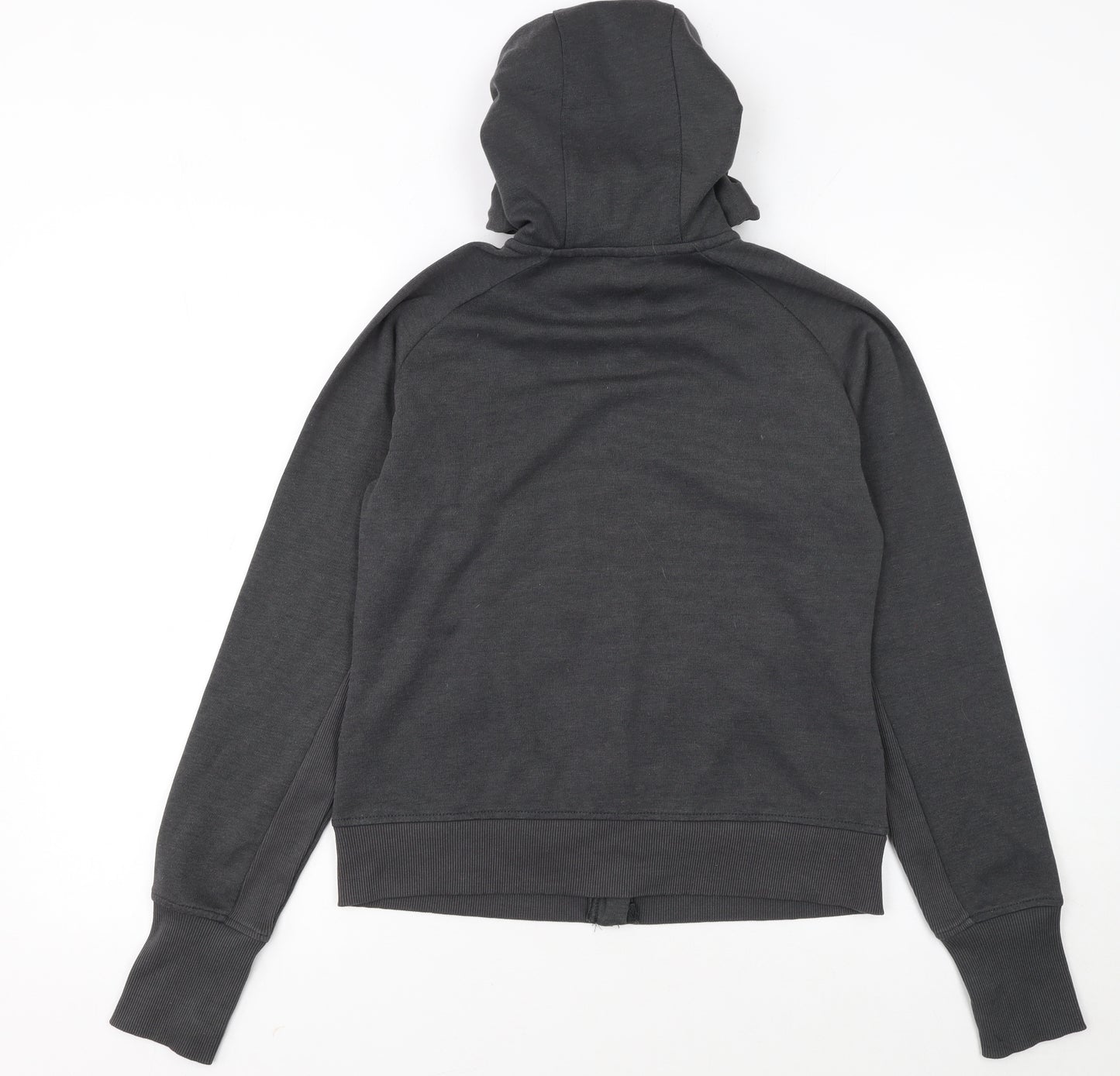 Crane Women's Grey Full Zip Hoodie Small Polyester Cotton Blend