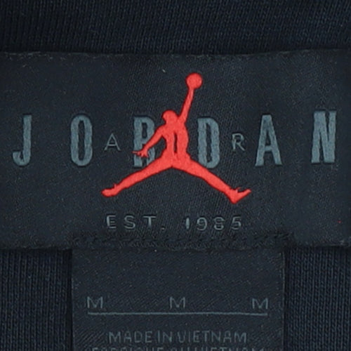Jordan Men's Black Pullover Hoodie Size M Graphic Logo Sportswear