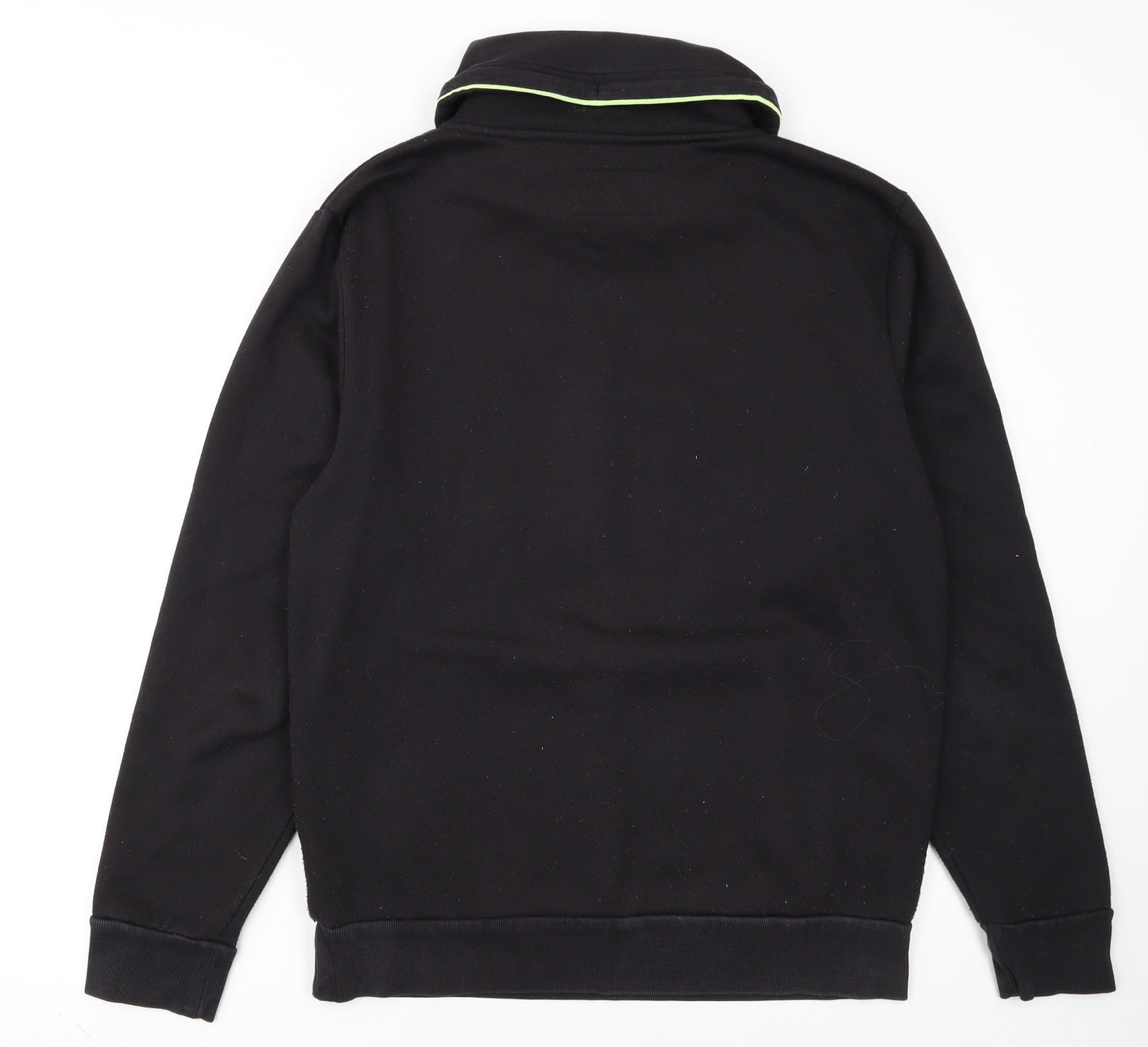 Angelo Litrico Men's Black Pullover Sweatshirt M Urban Logo High Neck