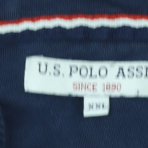 U.S. Polo Assn. Men's Blue 1/2 Zip Hoodie XXL Classic Fit