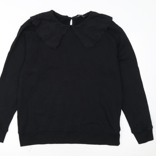 Marks and Spencer Women's Black Long Sleeve Pullover Sweatshirt Size 14