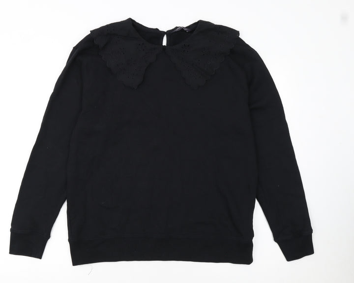 Marks and Spencer Women's Black Long Sleeve Pullover Sweatshirt Size 14