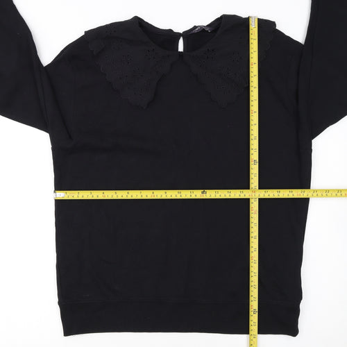 Marks and Spencer Women's Black Long Sleeve Pullover Sweatshirt Size 14
