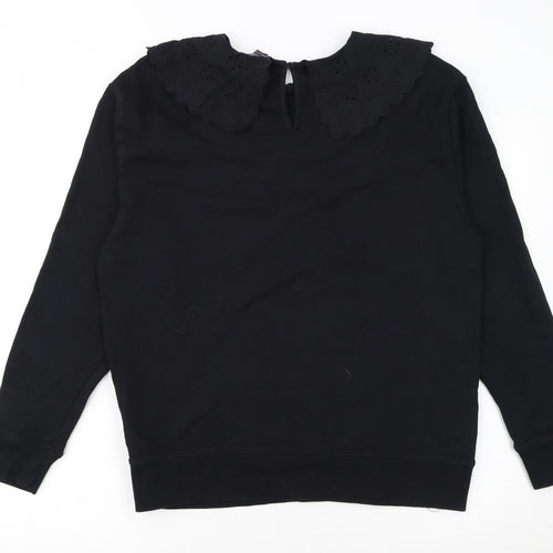 Marks and Spencer Women's Black Long Sleeve Pullover Sweatshirt Size 14