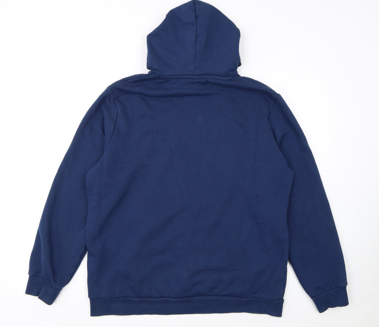 Puma Men's Blue Pullover Hoodie L Sportswear Logo Fleece